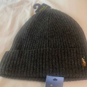 Polo Ralph Lauren beenie hat gray . One size fits all. Brand new